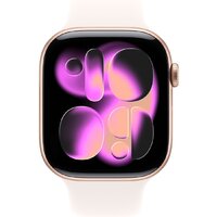 Умные часы Apple Watch Series 11 46 мм (алюминиевый корпус, розовое золото/легкие румяна, спортивный силиконовый ремешок M/L) - Превью изображения №2 — Лайт Стор