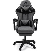Игровое (геймерское) кресло King Style Anklav (светло-серый/черный) - Превью изображения №2 — Лайт Стор